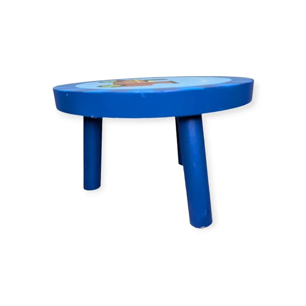 Wooden Doll Stool with a Train Theme